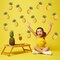 50 PCS Pineapple Cutouts for Bulletin Board Decorations – 6 Inch Paper Classroom Decor, Fruit Theme Party Supplies with Glue Dots for DIY Crafts, School Wall & Door Decor
